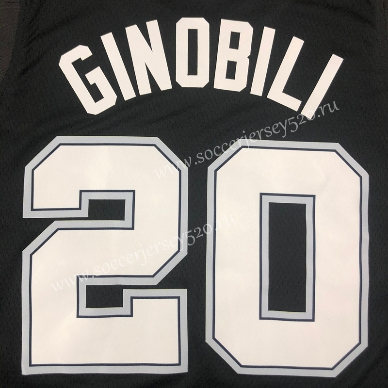 City Version 2021-2022 San Antonio Spurs Black #20 NBA Jersey-311
