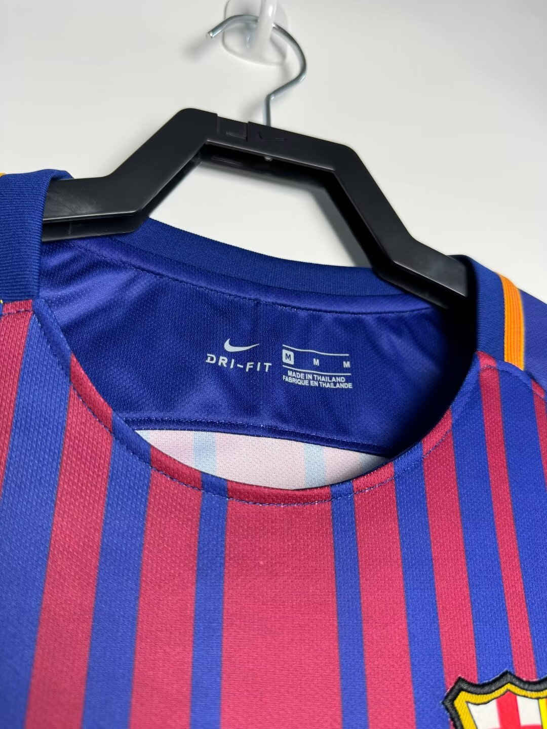 Retro Version 17-18 Barcelona Home Red&Blue Thailand Soccer Jersey AAA-811