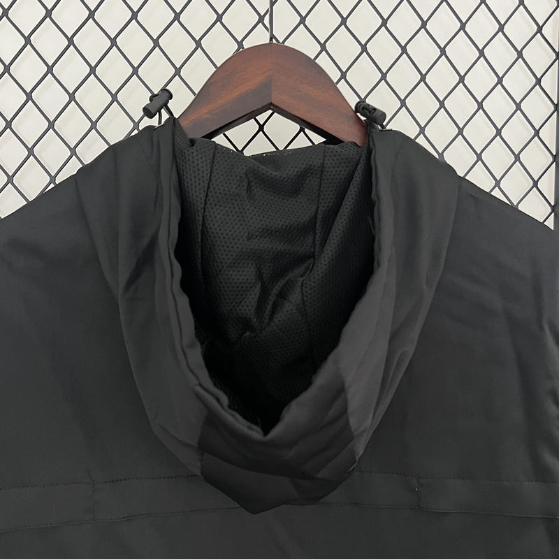 Nike Black Thailand Trench Coats With Hat-0255