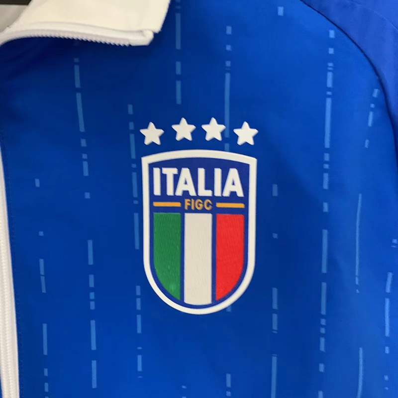 (S-3XL) 2024-2025 Italy Blue&White Double-Sided Wear Thailand Trench Coats-0255