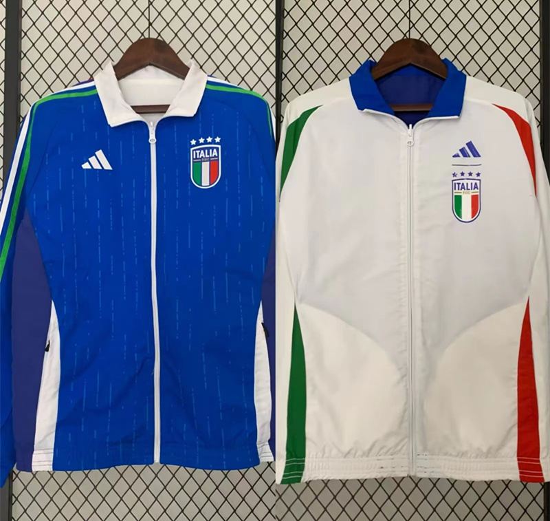 (S-3XL) 2024-2025 Italy Blue&White Double-Sided Wear Thailand Trench Coats-0255