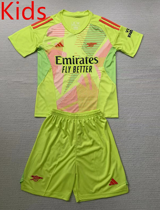 2024-2025 Arsenal Goalkeeper Green Kids/Youth Soccer Uniform-AY