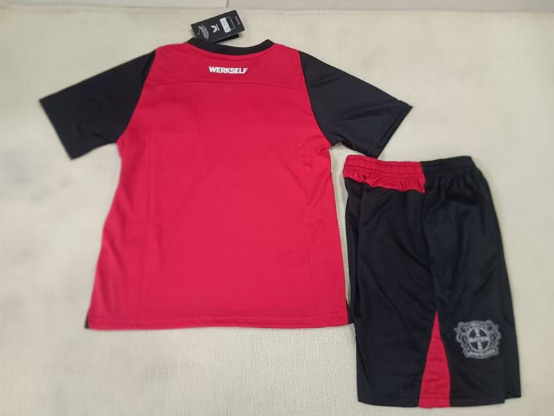 2024-2025 Bayer 04 Leverkusen Home Red Kid/Youth Soccer Uniform-507
