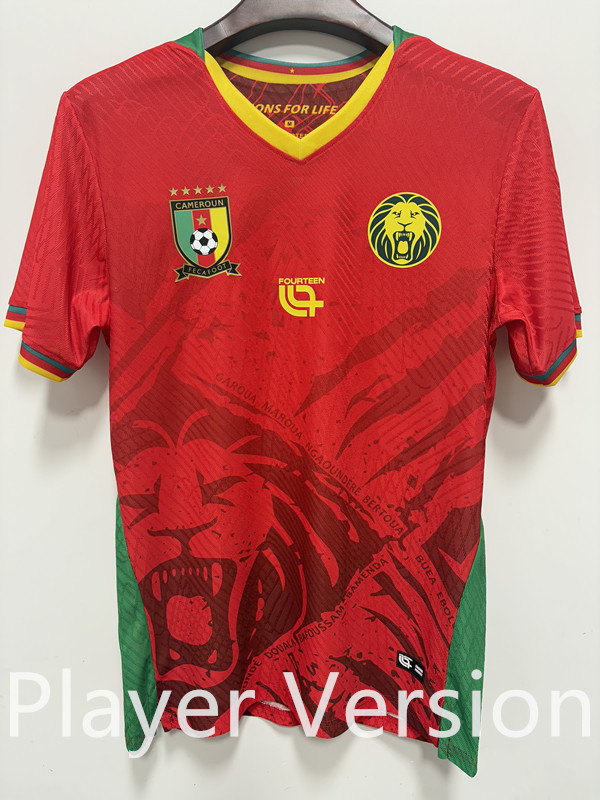 Player Version 2025-2026 Cameroon Away Red Thailand Soccer Jersey AAA-888