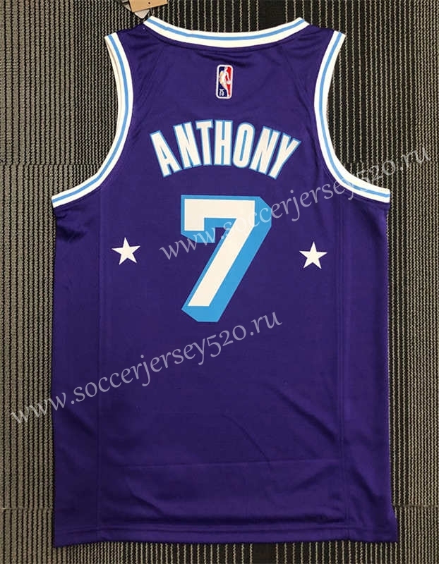 City Edition 21-22 75th Anniversary Los Angeles Lakers Purple #7 NBA Jersey-311