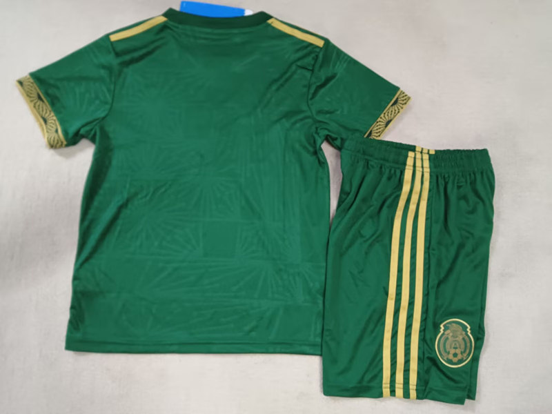 2025-2026 Gold Cup Edition Mexico Special Green Kids/Youth Soccer Uniform-507