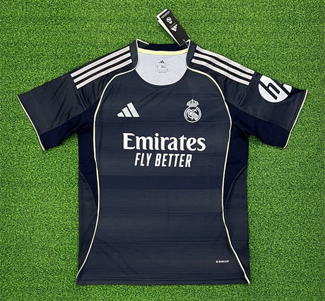 (S-4XL) 2025-2026 Real Madrid Away Blue Soccer Jersey AAA-403