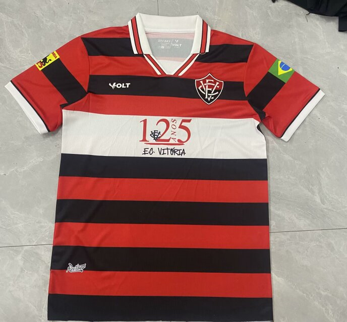 (S-4XL) Retro Version EC Vitória Red&Black Thailand Soccer Jersey AAA-6032