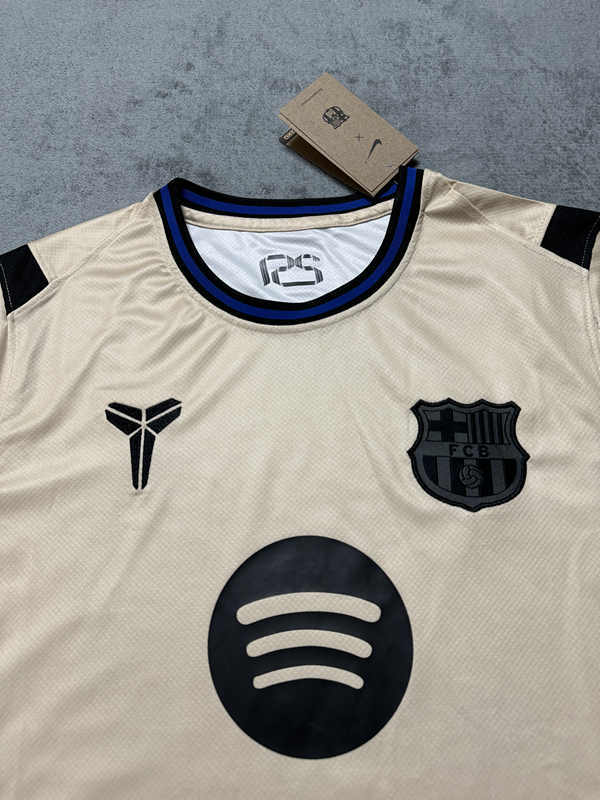 2025-2026 Barcelona Away Light Yellow Thailand Soccer Jersey AAA-4506