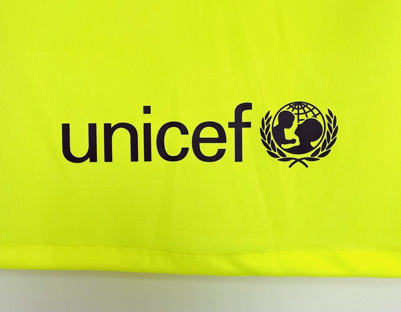 Retro Version 14-15 Barcelona 2nd Away Fluorescent Green Thailand Soccer Jersey AAA-811