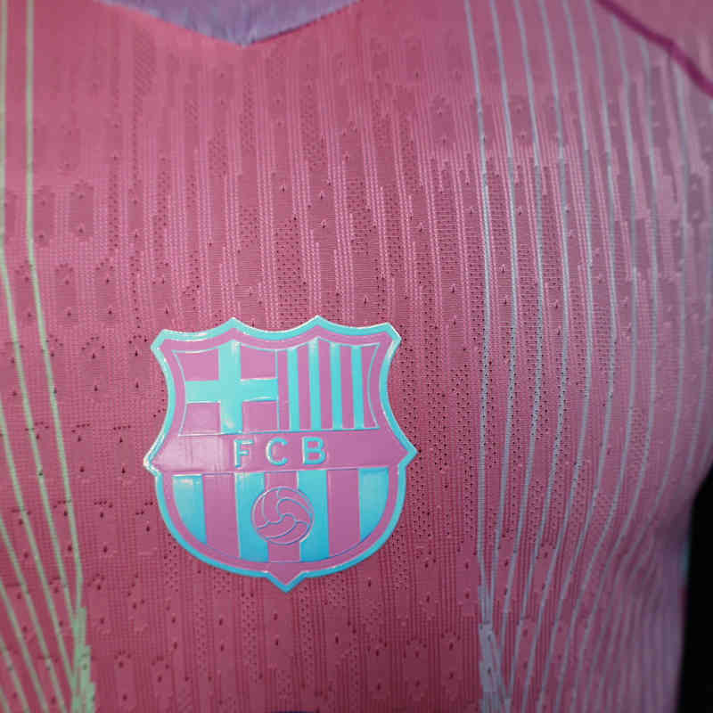 Player version 25-26 Barcelona Pink Thailand Soccer Jersey AAA-888