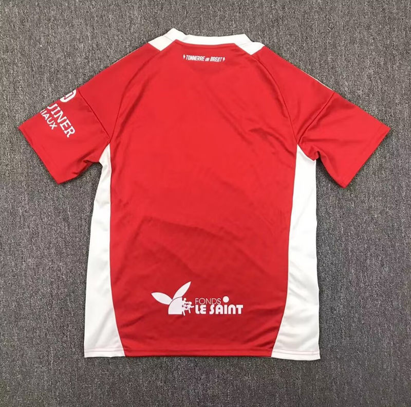 2024-2025 Champions League Edition Stade Brestois 29 Home Red Thailand Soccer Jersey AAA-417