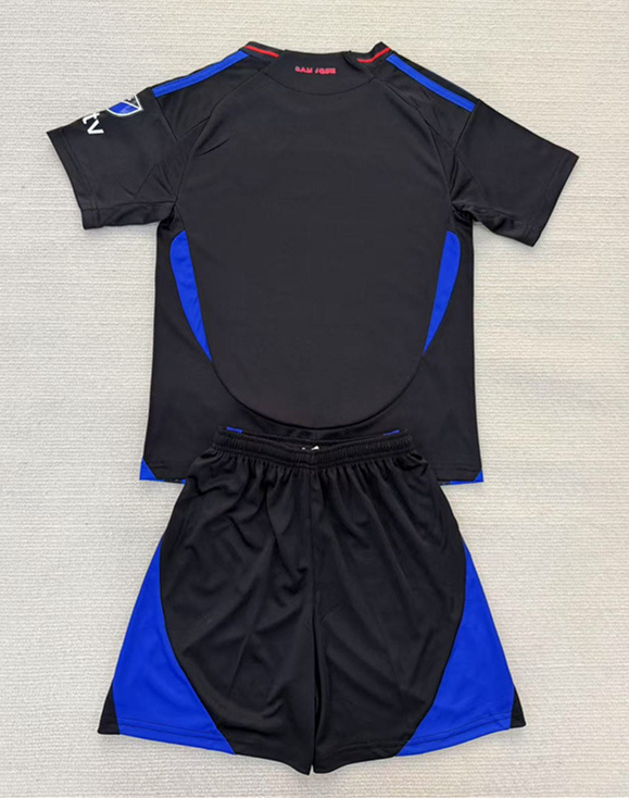2025-2026 San Jose Earthquakes Home Blue&Black Youth/Kids Soccer Uniform-AY