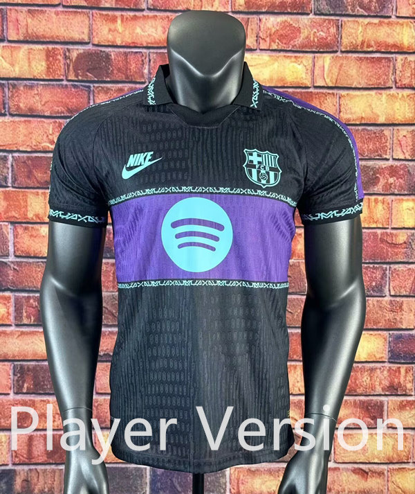 Player version 25-26 Barcelona Black Thailand Soccer Jersey AAA-418