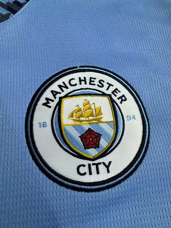 (S-5XL) 2024-2025 Correct  Version Manchester City Home Blue Thailand Soccer Jersey AAA-3348