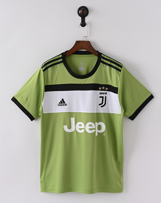 Retro Version 2017-2018 Juventus 2nd Away Green Thailand Soccer Jersey AAA-7189