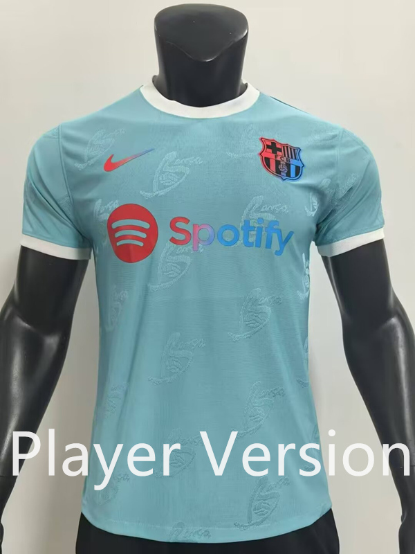 Player Version 2024-2025 Special Version Barcelona Light Blue Thailand Soccer Jersey AAA-9753