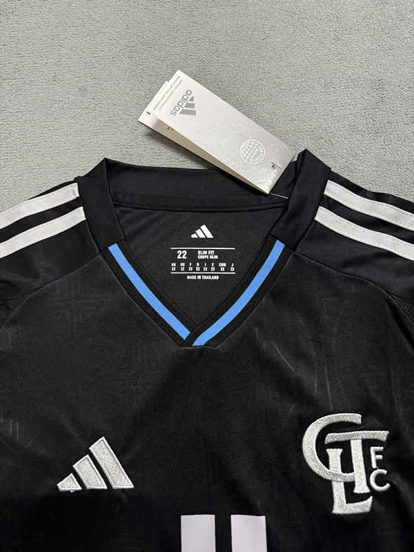 2025-2026 Charlotte FC Away Black Kids/Youth Soccer Uniform-4506