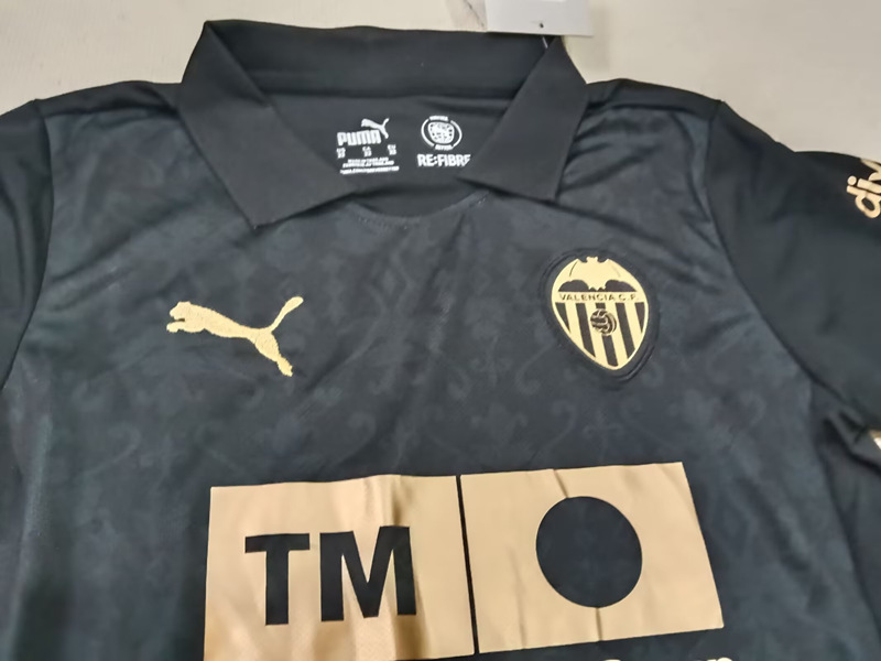 2024-2025 Valencia Away Black Kids/Youth Soccer Unifrom-507