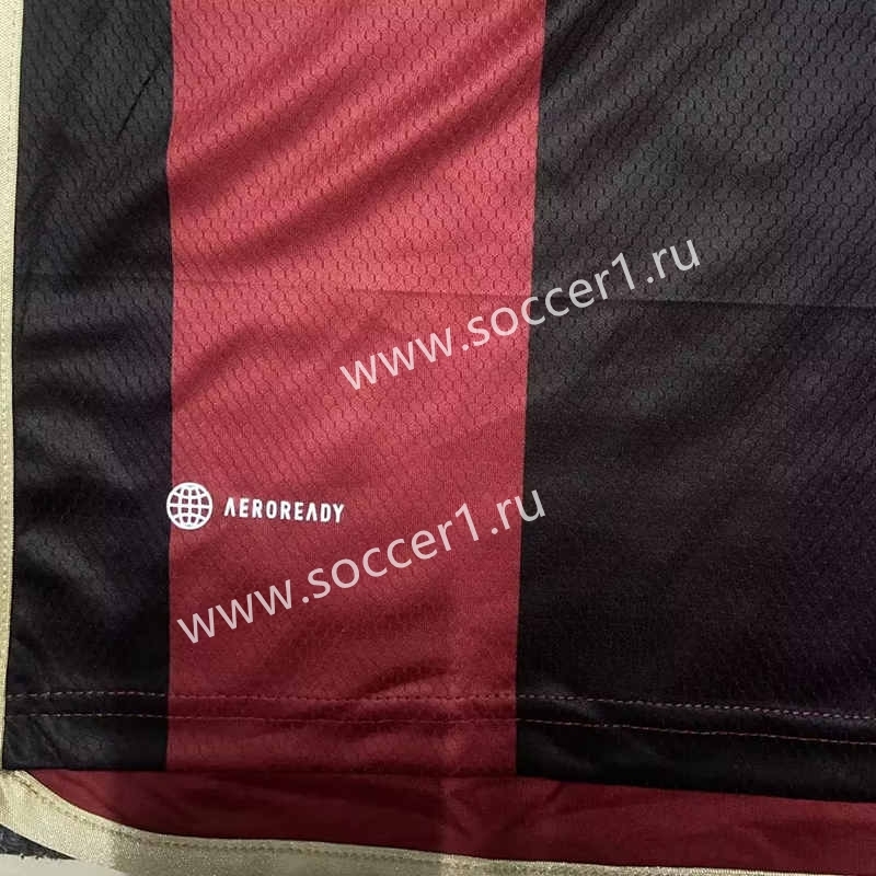 (S-4XL) 2023-2024 Atalanta United Home Red&Black Thailand Soccer Jersey AAA-0871