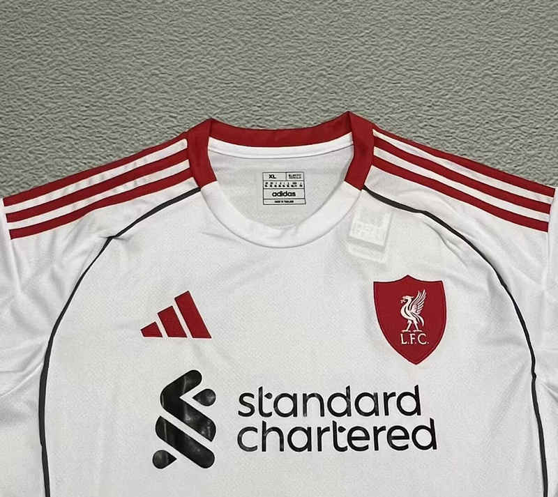 2025-2026 Liverpool Away White Thailand Soccer Jersey AAA-9755