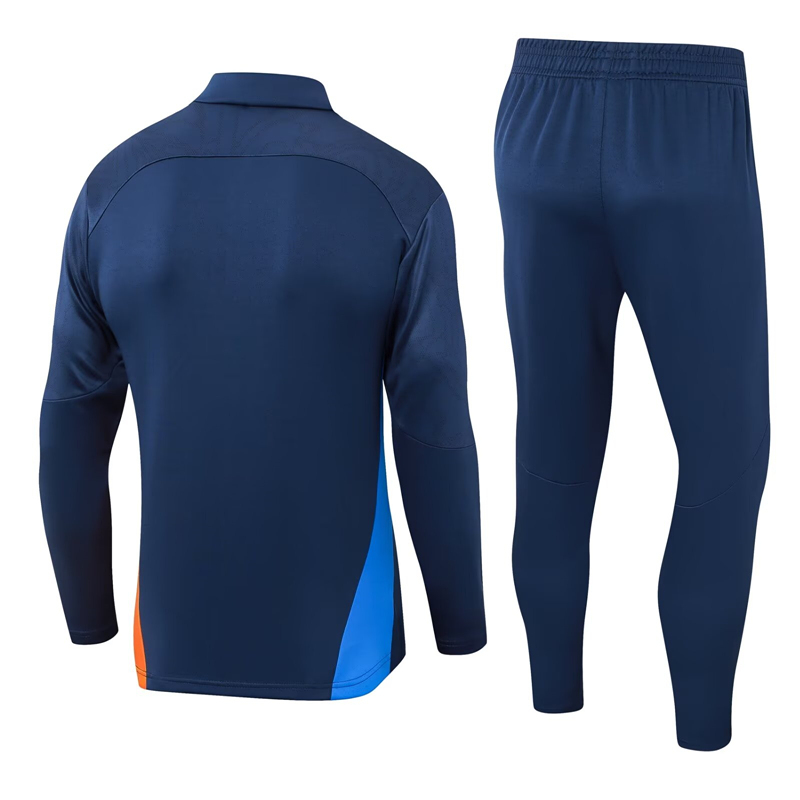 2024-2025 Olympique de Marseille Royal Blue Thailand Soccer Tracksuit-411