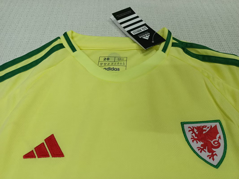 2024-2025 Wales Away Yellow Kids/Youth Soccer Uniform-507