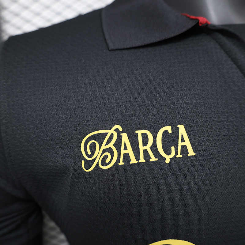 Player Version 2024-2025 Anniversary Edition Barcelona Black Thailand Soccer Jersey AAA-888