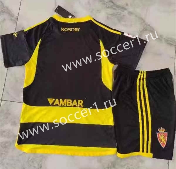 2023-2024 Real Zaragoza Away Yellow&Black Kids/Youth Soccer Uniform-2694