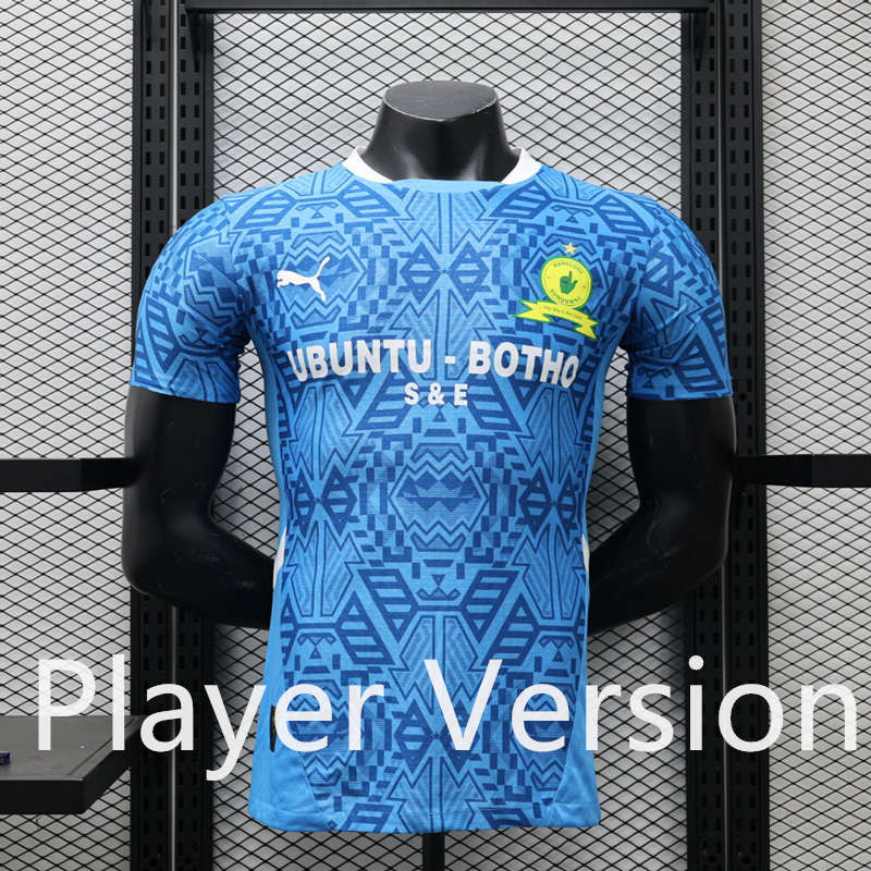 Player Version 2024-2025 Mamelodi Sundowns Away Blue Thailand Soccer Jersey AAA-888