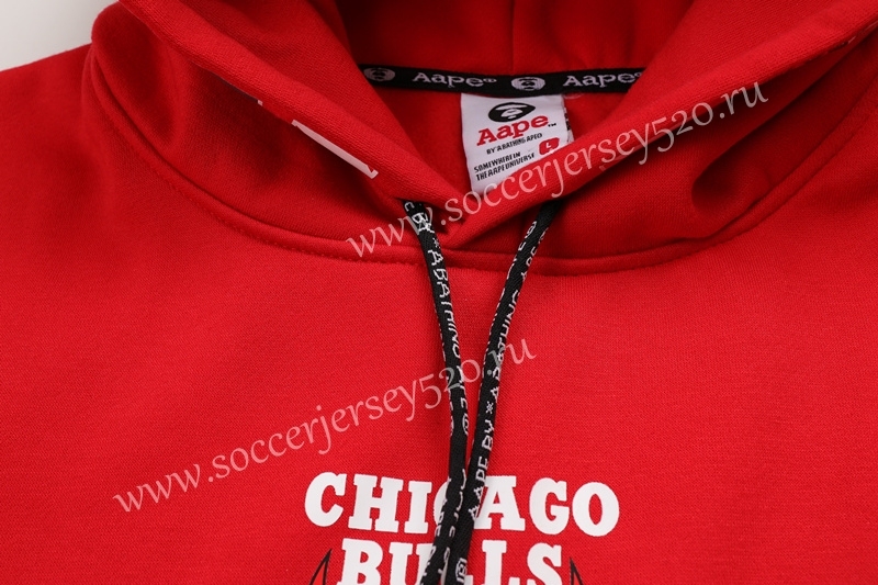 2020-2021 Chicago Bulls&Aape Red Thailand Soccer Tracksuit With Hat-LH