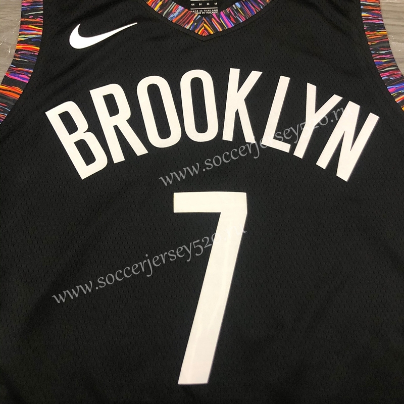 City Version 2020-2021 Brooklyn Nets Black #7 NBA Jersey-311