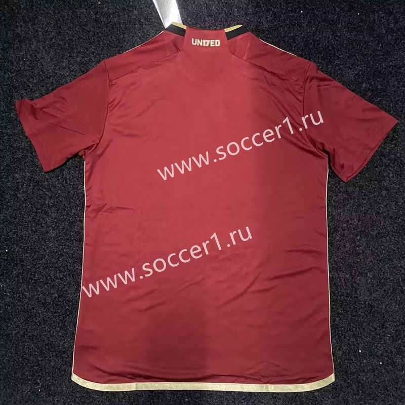 (S-4XL) 2023-2024 Atalanta United Home Red&Black Thailand Soccer Jersey AAA-0871