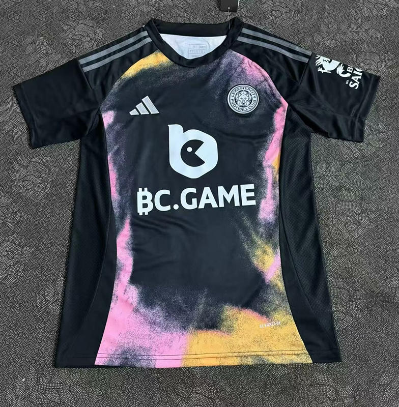 (S-4XL) 2024-2025 Leicester City Away Black Thailand Soccer Jersey AAA-3348
