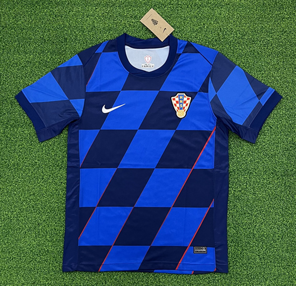 (S-4XL) 2024-2025 Croatia Away Blue Thailand Soccer Jersey AAA-403
