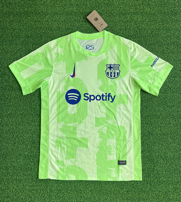 (S-4XL) 2024-2025 Barcelona 2nd Away Green Thailand Soccer Jersey AAA-403