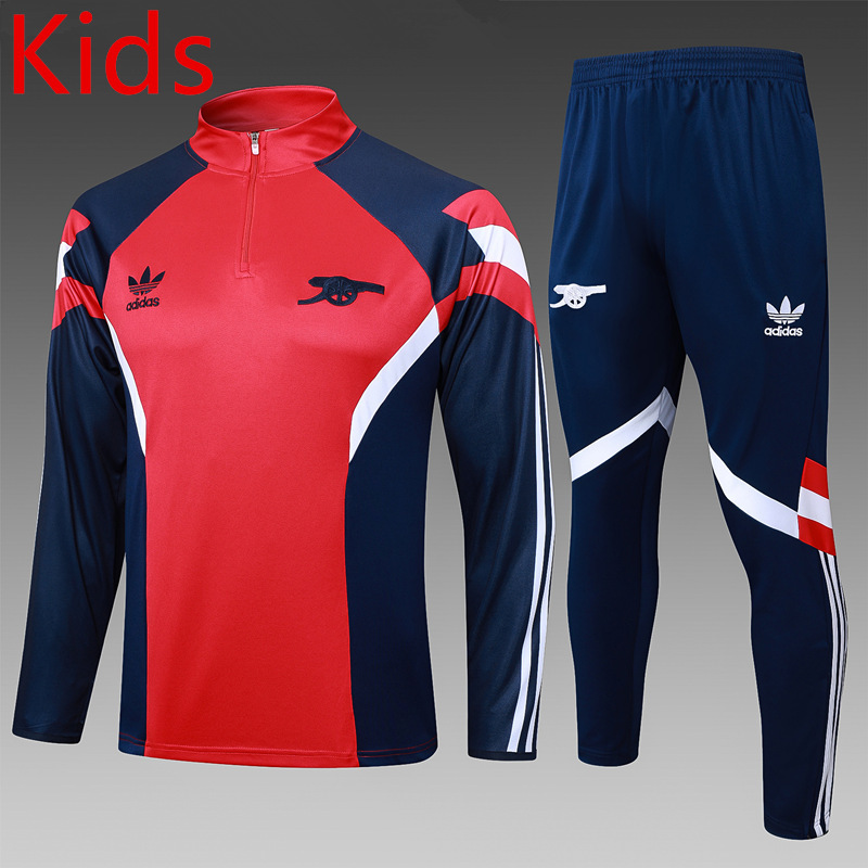 2024-2025 Retro Version Arsenal Red Kids/Youth Soccer Tracksuit -815