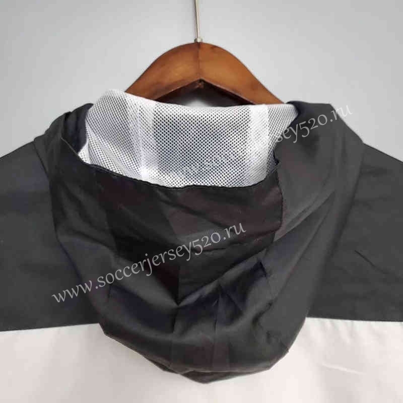 2021-2022 Santos FC Black&White Thailand Soccer Trench Coats With Hat-WD