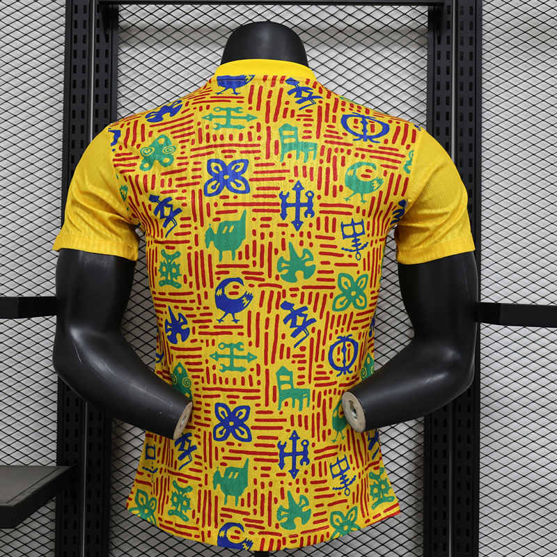 Player Version 2025-2026 Ghana Yellow Thailand Training Soccer Jersey AAA-888