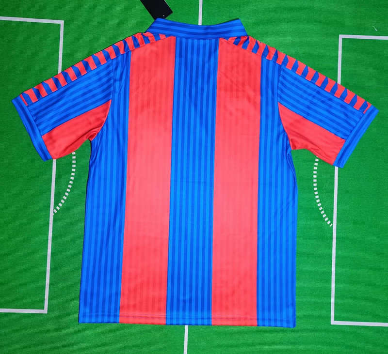 Retro Version 96-97 Barcelona Home Red&Blue Thailand Soccer Jersey AAA-912
