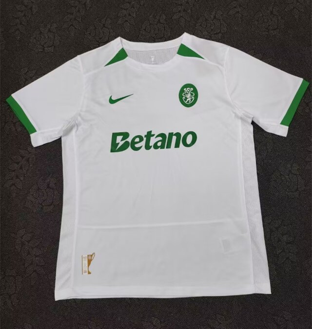 (S-4XL) 2024-2025 Sporting Clube de Portugal Away White Thailand Soccer Jersey AAA-HR