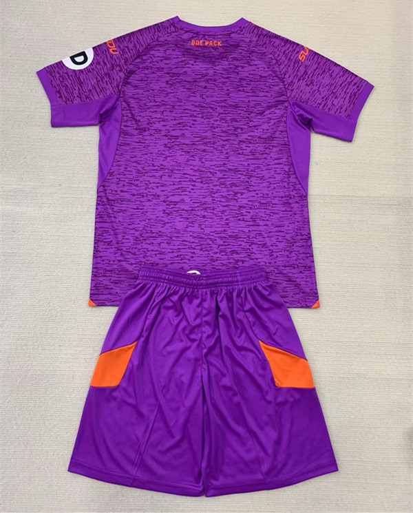2024-2025 Wolverhampton Wanderers 2nd Away Purple Kid/Youth Soccer Uniform-AY