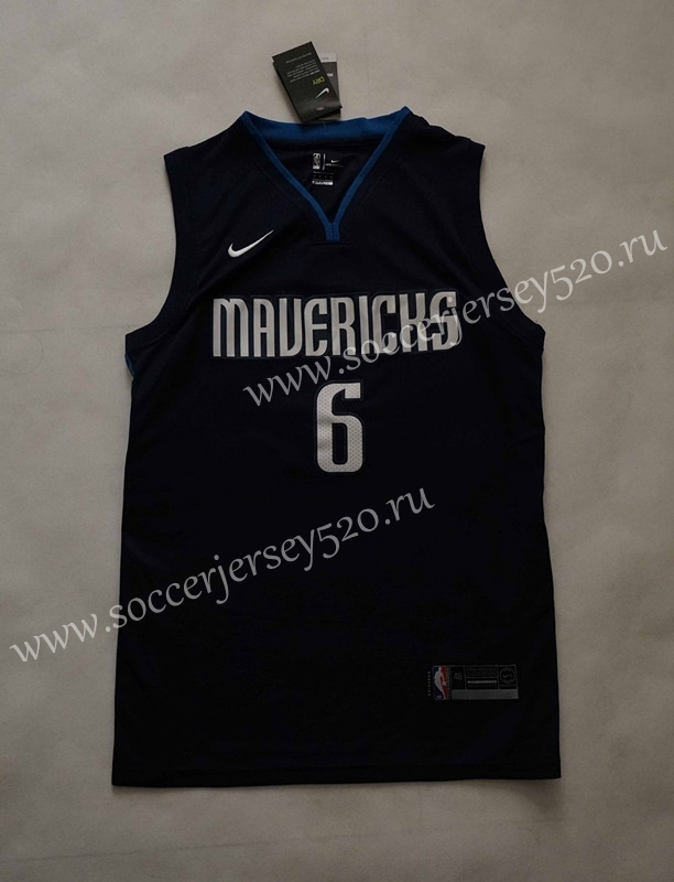 Dallas Mavericks Dark Blue Print #6 NBA Jersey