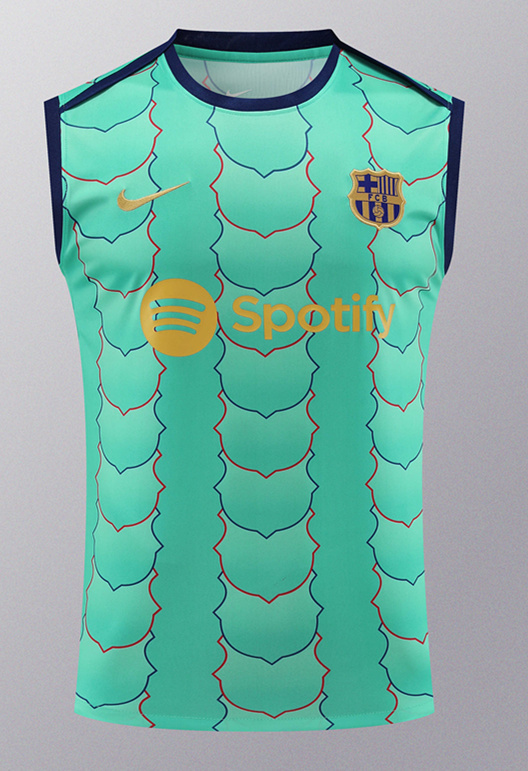 2024-25 Barcelona Light Green Thailand Soccer Vest-418