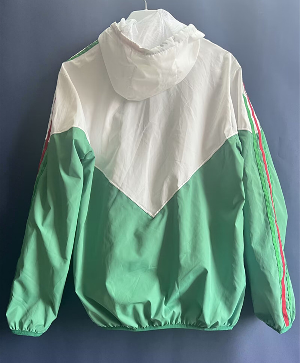 2024-2025 Mexico White&Green Thailand Trench Coats With Hat-518