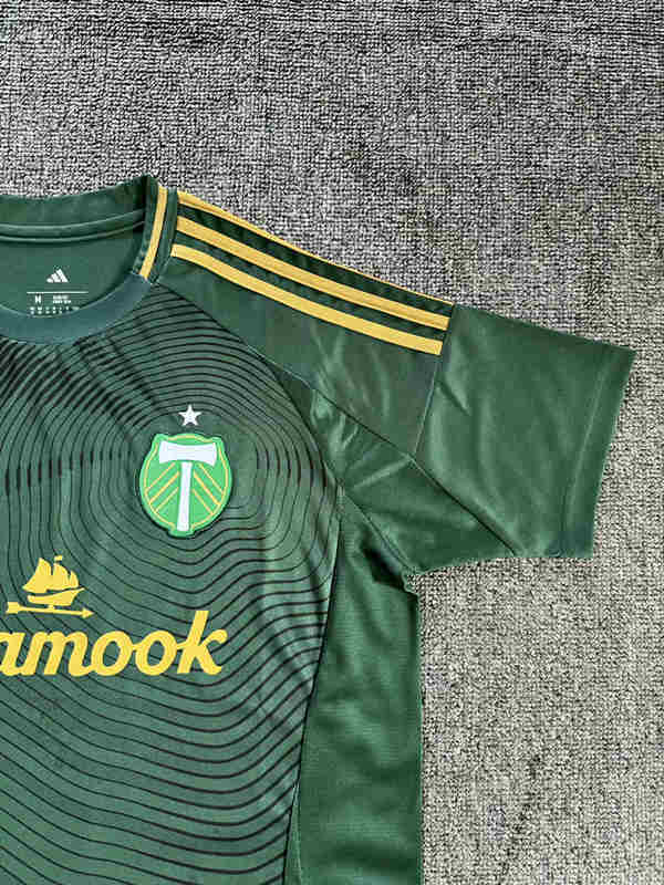 (s-4xl)2025-26 Portland Timbers Home Green Thailand Soccer Jersey AAA-7810