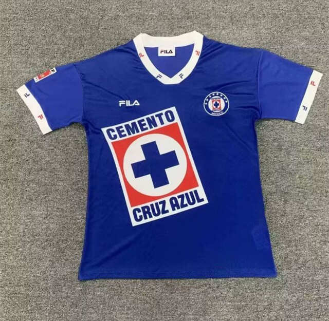 Retro Version 96 Cruz Azul Home Blue Thailand Soccer Jersey AAA-512