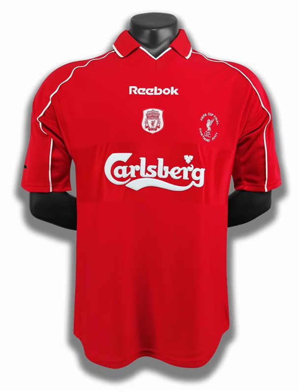 Retro Version 2000-2001 Liverpool Home Red Thailand Soccer Jersey AAA-C1046