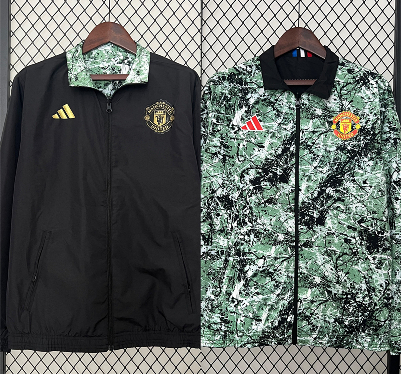 2024-2025 Manchester United Graffiti Reversible Trench Coats -0255