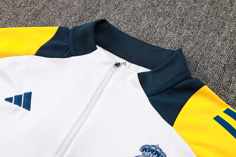 2024-2025 Real Madrid White Thailand Soccer Tracksuit-815